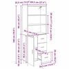 vidaXL Korkea kaappi laatikon kanssa Musta tammi. 69,5 x 34 x 180 cm