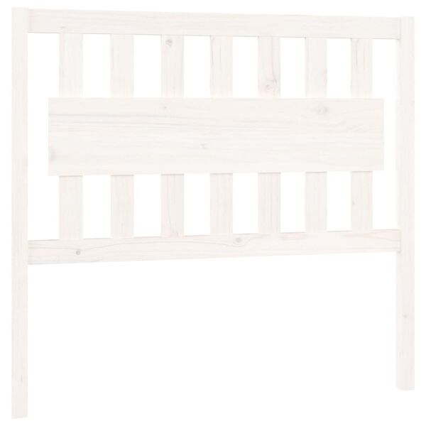 vidaXL Sängynpääty valkoinen 105,5x4x100 cm täysi mänty