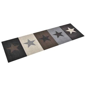 vidaXL Keitti&ouml;n pest&auml;v&auml; lattiamatto Stars 45x150 cm