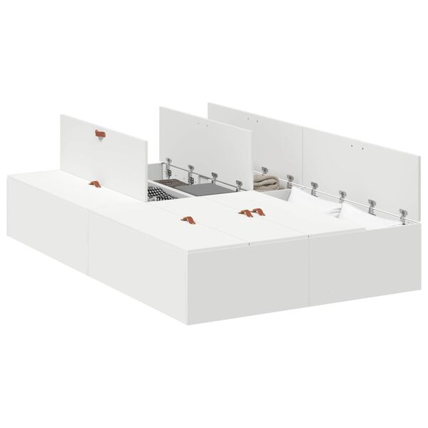 vidaXL S&auml;ilytystilallinen s&auml;ngynrunko Valkoinen 120 x 200 cm