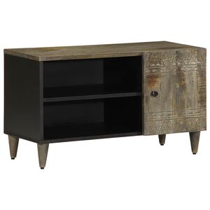 vidaXL TV-kaappi vaaleanharmaa 80x31,5x46 cm massiivipuu mango