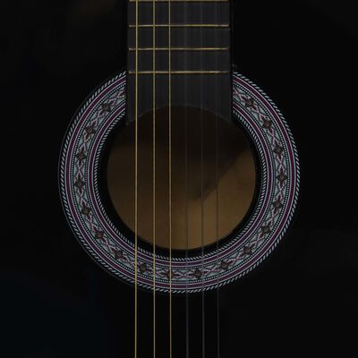 vidaXL Klassinen kitara aloittelijan sarja laukulla musta 3/4 36"