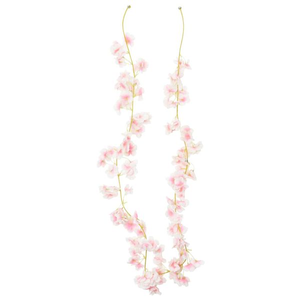 vidaXL Joulun kukkaseppeleet 6 kpl vaalea pinkki 180 cm