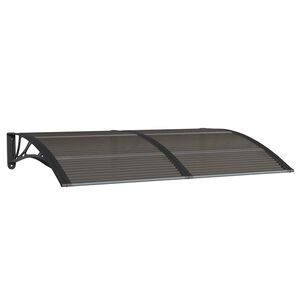 vidaXL Ovikatos musta 150x100 cm polykarbonaatti