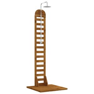 vidaXL Ulko-suihku 225 cm Kiinte&auml; akasiapuu ja ruostumaton ter&auml;s