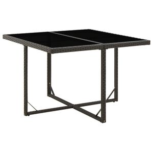 vidaXL Puutarhap&ouml;yt&auml; musta 109x107x74 cm polyrottinki ja lasi