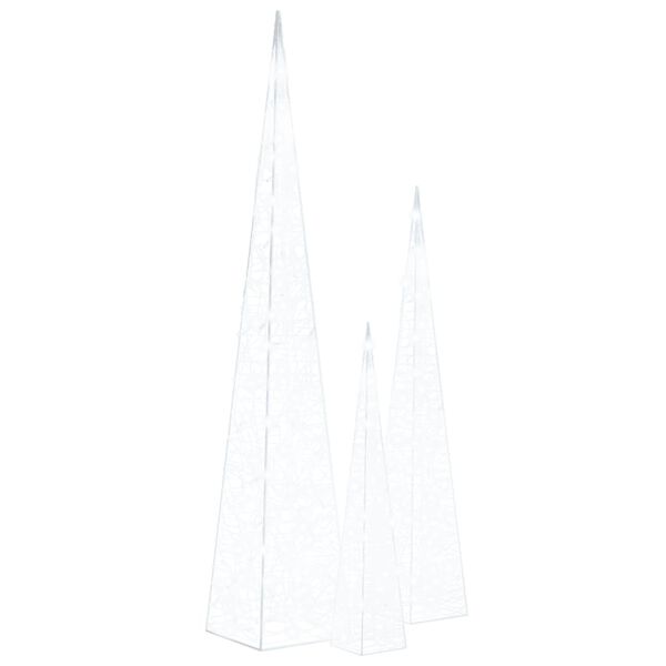 vidaXL LED-koristevalokartiosarja kylmä valkoinen akryyli 60/90/120 cm