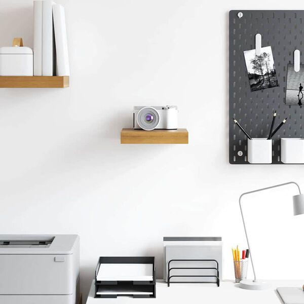 vidaXL Sein&auml;hylly s&auml;ilytystilassa Ruskea 23 x 23,5 x 4 cm Tekninen puu