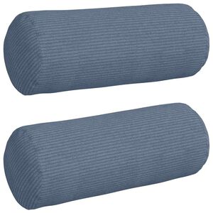 vidaXL Pystytyynyt 2 pcs Sininen &Oslash; 15 x 40 cm Korduroikangas
