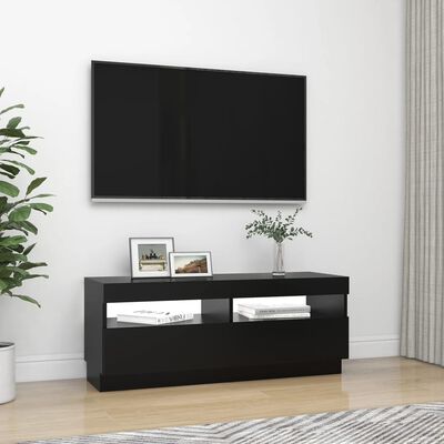 vidaXL TV-taso LED-valoilla musta 100x35x40 cm