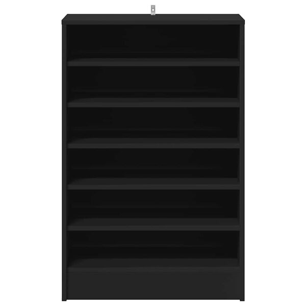 vidaXL Kenkäkaappi musta 60x35x92 cm tekninen puu