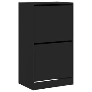 vidaXL Kenk&auml;kaappi 2 k&auml;&auml;nt&ouml;laatikolla musta 60x42x108 cm