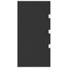 vidaXL Sivupaneeli ovikatokselle musta 50x100 cm karkaistu lasi