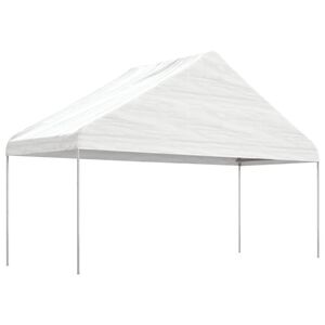 vidaXL Huvimaja katolla valkoinen 5,88x2,23x3,75 m polyeteeni