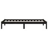 vidaXL Sängynrunko täysi mänty musta 100x200 cm