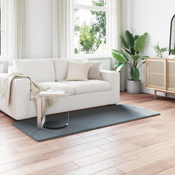 vidaXL Keinotekoinen Kanin Turkis Matto Olite Antrasiitti 80 x 200 cm