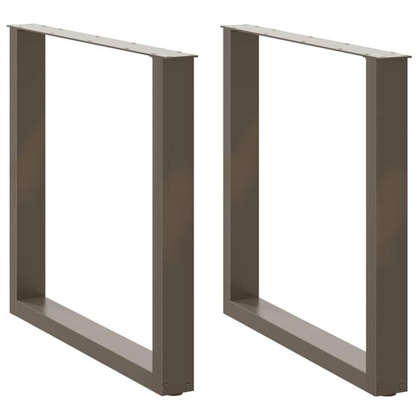 vidaXL Ruokap&ouml;yd&auml;n jalat U-muotoiset 2 kpl Luonnonv&auml;rinen ter&auml;s 80x(72-73) cm Ter&auml;s