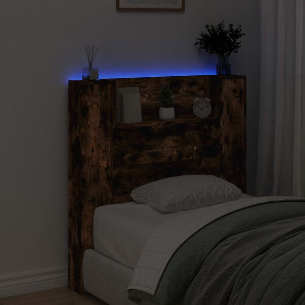 vidaXL Päätylevy Savupähkinä 100 x 16,5 x 103,5 cm Tekninen puu