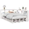 vidaXL S&auml;nky kirjahyllyll&auml; ei patjaa valkoinen 120x200 cm t&auml;ysi m&auml;nty