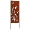 vidaXL Puutarhan yksityisyyden verho Viivakuvio Ruosteinen 50 x 140 cm