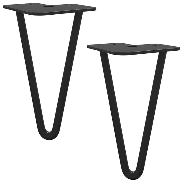vidaXL Huonekalujalka 2 pcs Musta 54.1 x 54.1 x 100 mm Rauta