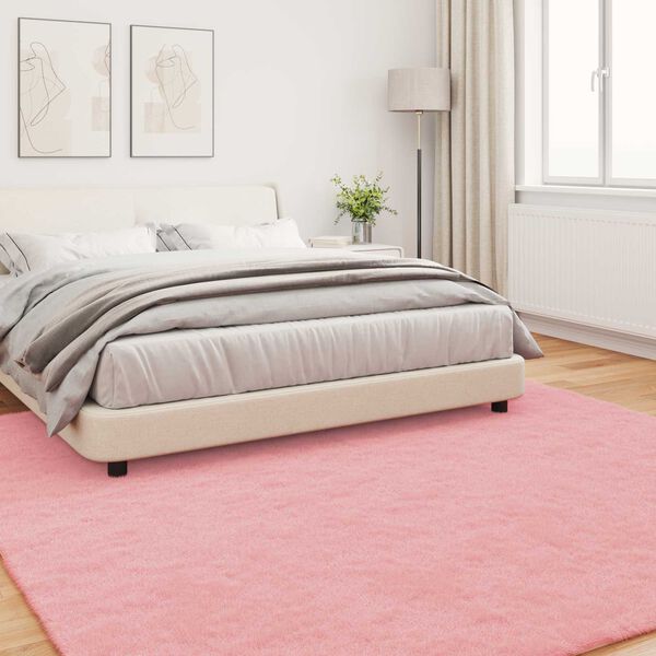 vidaXL Liukuest&auml;v&auml;t tekoruttiturkit Olite Pinkki 240 x 240 cm