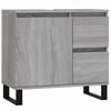 vidaXL Kylpyhuoneen kaappi harmaa Sonoma 65x33x60 cm tekninen puu