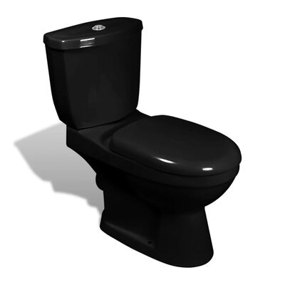 vidaXL WC-istuin Vesisäiliöllä musta
