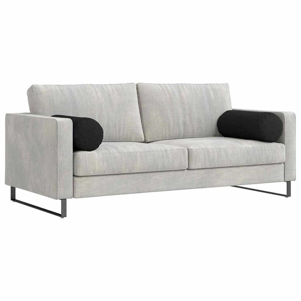 vidaXL Pystytyynyt 2 pcs Musta Ø 25 x 70 cm kangas