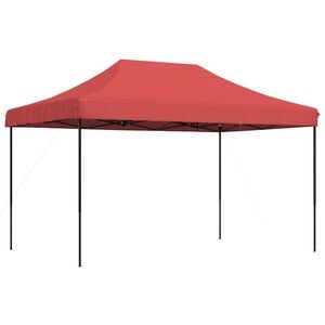 vidaXL Taitettava pop-up juhlateltta viininpunainen 440x292x315 cm