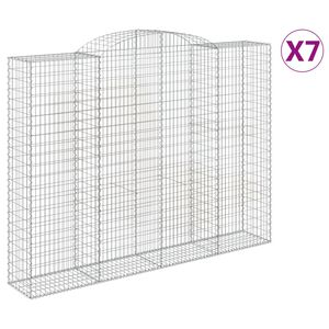vidaXL Kaarevat kivikorit 7 kpl 300x50x220/240 cm galvanoitu rauta