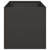vidaXL Kukkalaatikko musta 40x80x40 cm kylm&auml;valssattu ter&auml;s