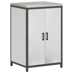 vidaXL Keitti&ouml;n s&auml;ilytyskaappi HATTEM Hopea 60 x 50 x 92 cm Ter&auml;s