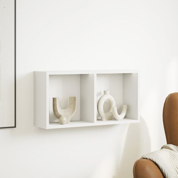 vidaXL Sein&auml;kaappi 60x16x30 cm valkoinen tekninen puu