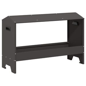 vidaXL Kananruokinta-astia Musta 81 x 32 x 53,5 cm