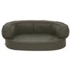 vidaXL Ergonominen koiransängyn patja 60x42 cm pellavatyyli tummanharm