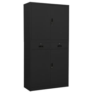 vidaXL Toimistokaappi antrasiitti 90x40x180 cm ter&auml;s