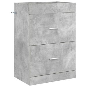 vidaXL Kylpyhuoneen allaskaappi Betoninharmaa 56 x 37,5 x 81 cm