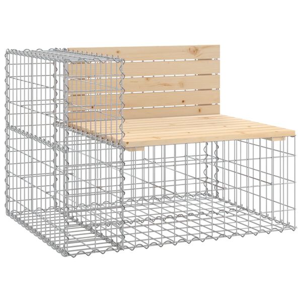 vidaXL Puutarhapenkki kivikori tyyli 287x71x65,5 cm täysi mänty