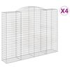 vidaXL Kaarevat kivikorit 4 kpl 300x50x220/240 cm galvanoitu rauta