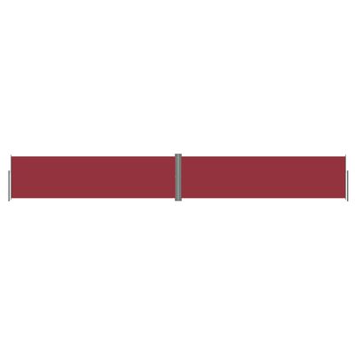 vidaXL Sisäänvedettävä sivumarkiisi 140x1000 cm punainen