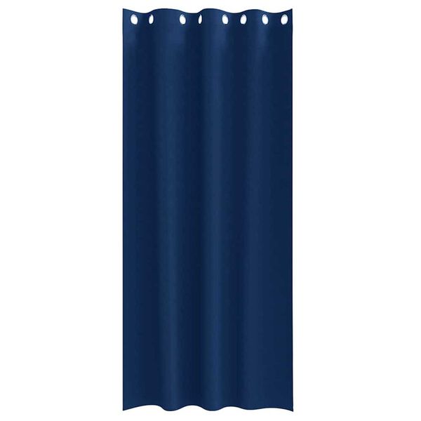 vidaXL Piment&auml;v&auml; verho renkailla 2 pcs Tumma Sininen 260 x 140 cm