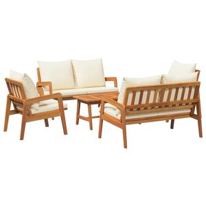 vidaXL Bistrosetti 5 pcs Ruskea 114,5 x 70,5 x 71 cm Tihe&auml; akasiapuu