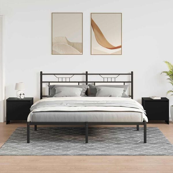 vidaXL Y&ouml;p&ouml;yd&auml;t 2 kpl musta 45x34x44,5 cm lastulevy