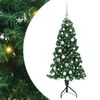 vidaXL Nurkkateko joulupuu jalustalla Vihre&auml; 150 cm PVC ja metalli