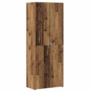 vidaXL Korkea kaappi Vanha puu 70 x 42,5 x 185 cm