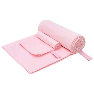 vidaXL Urheilupyyhesetti 2 pcs Pinkki kangas