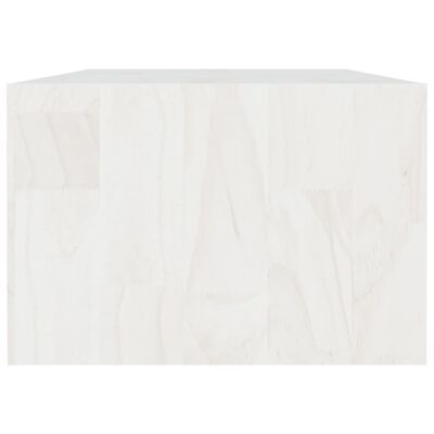 vidaXL Sohvapöytä valkoinen 110x50x34 cm täysi mänty