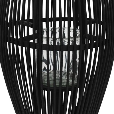 vidaXL Riippuva kynttilänpidike bambu musta 95 cm
