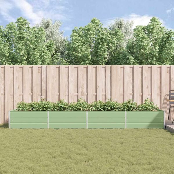 vidaXL Kukkalaatikko Pastelli vihre&auml; 195 x 100 x 45 cm